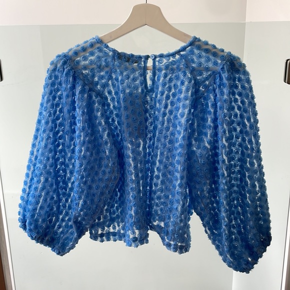 Zara Floral Shirt - Size M - Boho Chic Lightweight Top - Picture 12 of 12